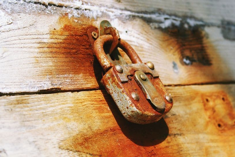Cadenas rouillé