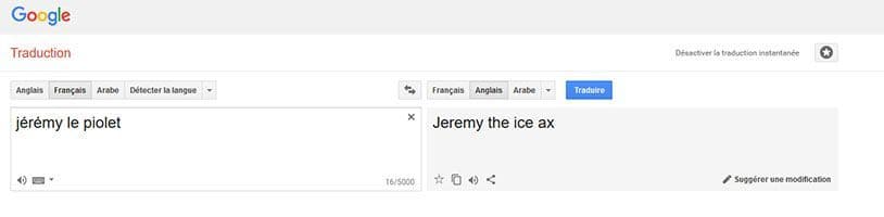 Traduction de jérémy le piolet en jérémy the ice ax